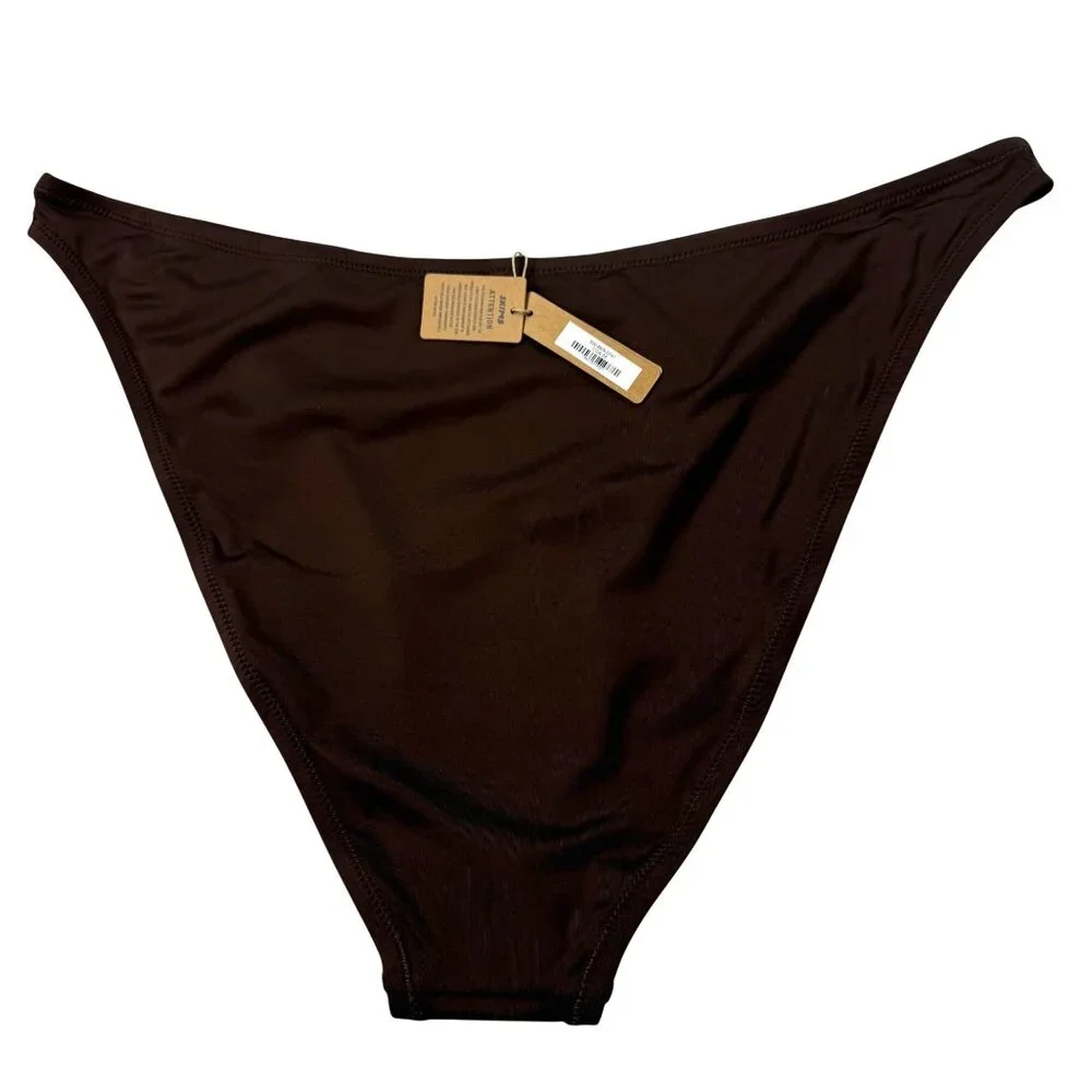 SKIMS‎ Swim Cheeky Tanga Bottoms Cocoa 3X